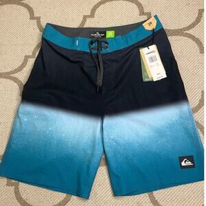 Quiksilver Highline Surf Silk Slab youth board shorts, size 28/ 14, MSRP $45